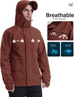 Chaqueta Impermeable de Invierno para Senderismo, Cortavientos, con Cierre de Cremallera, Tejido Recubierto, Gore-Tex, Resistente al Agua 10,000mm, Personalizable