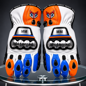Gants de moto en cuir pour la course, nouveaux modèles 2027, protection complète des doigts, gants de course respirants et ventilés pour side-car - Product Image 6