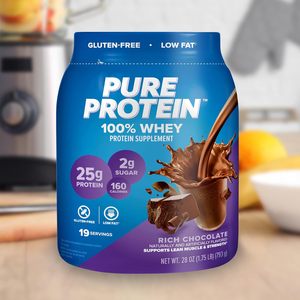 Pure <b>Protein</b> 100% Whey <b>Protein</b> Powder, Rich Chocolate, 25 g <b>Protein</b>, 1.75 lb - Product Image 3