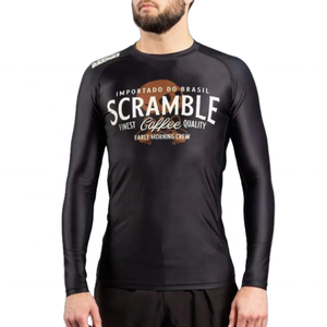 เสื้อรัดกล้ามเนื้อคุณภาพสูง ยอดขายดีที่สุด สำหรับกีฬา ออกแบบเองได้ พิมพ์ลาย BJJ สีพื้น MMA สำหรับผู้ชาย ราคาขายส่ง - Product Image 5