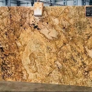 Design moderne Dalle de granit doré de l'Alaska poli Façade de bâtiment indien pour parc Prix élégant en vente - Product Image 1