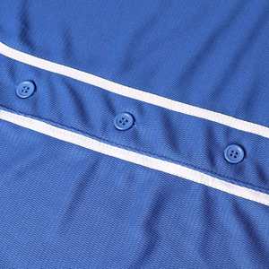 เสื้อเบสบอลคุณภาพสูง โพลีเอสเตอร์ 100% ระบายอากาศได้ดี พิมพ์ลายแบบซับลิเมชั่น สีพื้น ปรับแต่งได้ตามต้องการ พร้อมสกรีนชื่อทีม คอวี สำหรับผู้ใหญ่ - Product Image 4