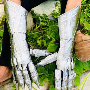 Gauntlet Gants Gothique Fantaisie Costume Halloween Gothique Fantaisie Costume Gothique Gauntlet Gants Paire Meilleur Cadeau - Product Image 2