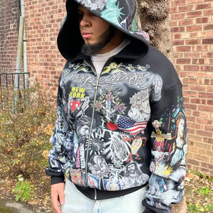 Sudadera para hombre Crop Boxy Fit con estampado personalizado de peso pesado de algodón lavado con ácido de alta calidad, serigrafía de su logotipo y diseño - Product Image 6