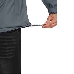 Veste coupe-vent décontractée en nylon solide de haute qualité pour hommes Manteaux extérieurs étanches à fermeture éclair Veste en nylon - Product Image 4