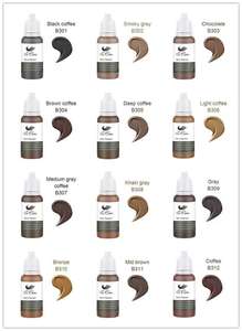 Pigment PMU pour sourcils et lèvres 5ml/12ml/15ml Encre de tatouage de maquillage <span class=keywords><strong>permanent</strong></span>, pigments professionnels de microblading pour utilisation en salon - Product Image 5