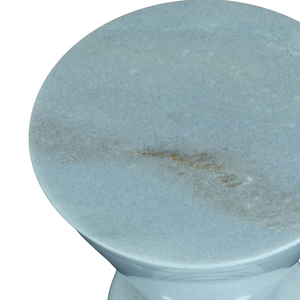 Mesita de Noche Moderna Hecha a Mano de Mármol Natural Duradero con Patas en Forma de Vetas Negras - Muebles de Dormitorio de Lujo para Sala de Estar o Pasillo - Product Image 2