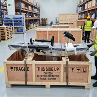 Table d'opération chirurgicale électrique CH-T200 à quatre commandes, translation longitudinale, en acier inoxydable 304, table de bloc opératoire pour radiographie