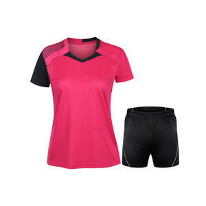 Camisetas deportivas personalizadas para tenis de mesa para hombre y mujer, pantalones cortos de poliéster sublimado, ropa de tenis transpirable, uniformes de Bádminton - Product Image 2