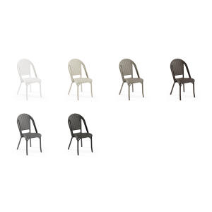 Silla de Comedor Apilable de Plástico Contemporánea Flash-R para Uso en el Hogar, Bar y Taller - Product Image 3