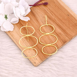 Venta al por mayor Lote 25 Pares de Pendientes Colgantes de Latón Chapado en Oro Amarillo Regalo Único Encanto Joyería Diseñador Pendiente Joyería de Moda - Product Image 4