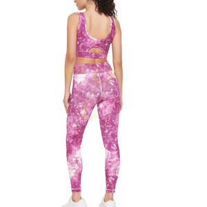 Conjunto de Yoga de Alta Calidad para Mujer, Leggings Largos Cómodos sin Costuras, Elásticos, Personalizados, con Estampado Sólido, Cintura Ajustable, Transpirables - Product Image 5