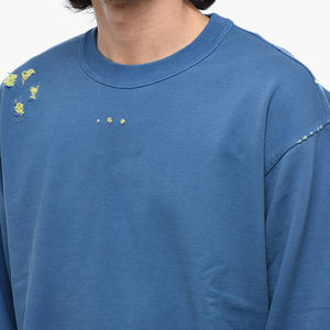 Nuevo estilo de moda para hombres desgastado 100% algodón diseño personalizado Logo transpirable cómodo transpirable sudadera personalizada - Product Image 6