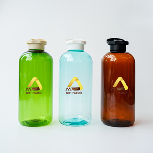 Bouteille de pompe en plastique colorée de marque privée de 300ml pour le shampooing et les produits de soins personnels - Product Image 5