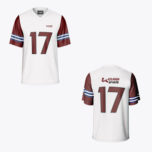 Hot <b>Sale</b> 100% Customized Sublimation Printed American Football Jersey Half Sleeve Sublimation Printed American Football Jersey - Product Image 4