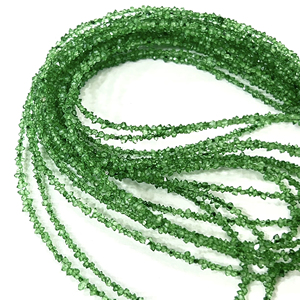 AAA Quality Natural Tsavorite <b>Color</b> Herkimar Diamond Quartz Coated <b>Beads</b> Size 2-3mm - Product Image 1
