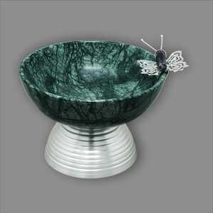 Bol de service de luxe avec base pour la maison, hôtel et restaurant, vaisselle, bol à fruits secs au chocolat, bols de service pour aliments de couleur verte - Product Image 1