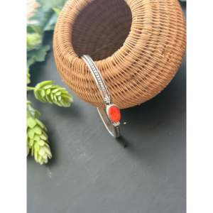 Jereme Delgarito Spiny Oyster & Sterling <b>Silver</b> Fashion <b>Cuff</b> <b>Bracelet</b> - Product Image 4