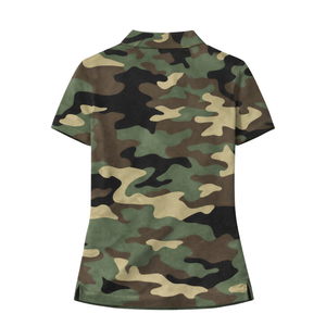 Camiseta Polo Camo 08 Soror, Hermandad Griega, Rosa y Verde, Ropa Casual Elegante para Mujeres Universitarias - Product Image 4