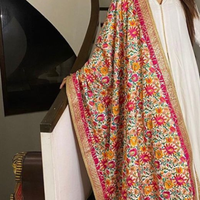 Châles indiens Banjara de luxe, nouveau design, écharpes en soie faites à la main, style antique, pour femmes, avec broderies et travail de miroirs, ensembles de foulards de mode