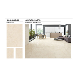 กระเบื้องปูพื้นพอร์ซเลนขัดเงามันวาวขนาด600x1200มม. สำหรับกระเบื้องปูพื้นห้องน้ำแบบดิจิตอล - Product Image 2