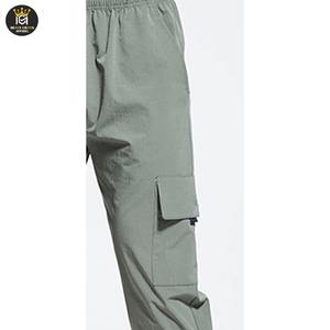 Pantalon cargo multi-poches respirant pour homme, style streetwear tendance, avec cordon de serrage, détail bouton, style hip-hop décontracté - Product Image 5