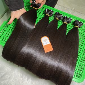 Extensiones de cabello humano crudo alineado con cutícula sin procesar recta de hueso de cabello crudo de fabricante vietnamita de un solo donante - Product Image 2