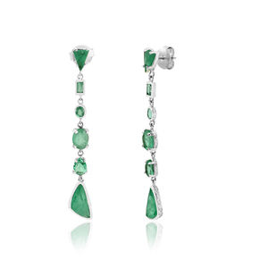 Boucles d'oreilles attrayantes en argent sterling 925 aigue-marine doublet pierre boucle d'oreille goutte pour la fabrication de bijoux - Product Image 6