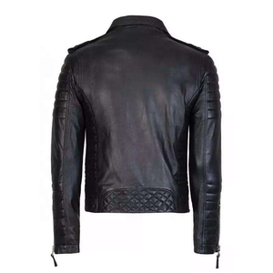 2026 Top Quality Mens <b>Black</b> Genuine Fashion Leather Jacket men Leather Jackets Pakistan Leather Jackets for Men - Product Image 5