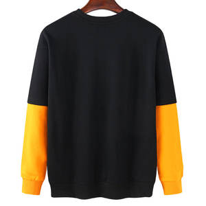 Sudaderas para Hombre con Logotipo Personalizado al por Mayor, Cuello Redondo Holgado, Sudadera de Algodón Combinado de Gran Tamaño para Hombre - Product Image 2