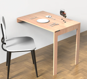 โต๊ะทำงานไม้จริงแบบพับได้พร้อมกระดานไวท์บอร์ดแม่เหล็ก - Product Image 4