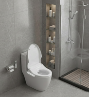 Siège de toilette intelligent électrique de luxe pour salle de bain, avec bidet intégré, allongé, en plastique, style japonais, télécommande, fabriqué à Taïwan