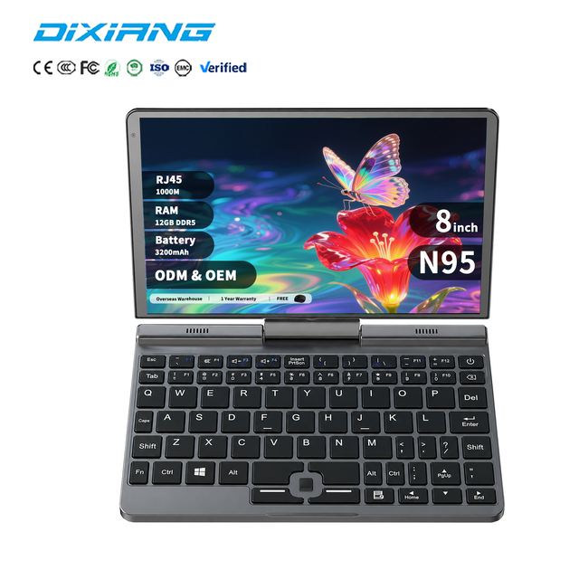 8" Mini Touch Laptop Intel N95 2-in-1 Foldable Tablet PC 12GB DDR5 128GB SSD 5G WiFi Windows 11 Business Travel Notebook