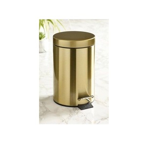 Small Office Metal Waste Bin With Decorative Pattern Finish That <b>Matches</b> Interior And Provides Long Lasting Use - Product Image 2