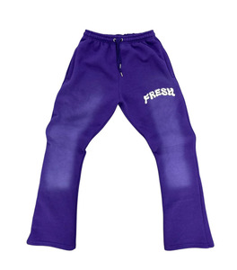 Chándal acampanado con lavado ácido pesado, ropa informal, chándal de pierna recta, chándal desgastado, sudaderas con capucha y conjuntos de pantalones de chándal - Product Image 2