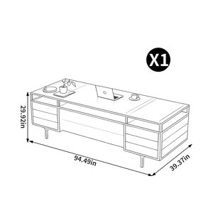 Warm Brown Solid Wood Rectangle Writing <b>Desk</b> <b>with</b> <b>Drawer</b> <b>Storage</b> Mortise-and-Tenon Joinery Stable Construction 1-Year Warranty - Product Image 3