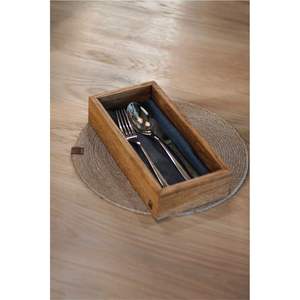 Exhibidor de Cubiertos de Madera de Lujo con Cubierta Acrílica, Elegante Organizador de Cubiertos, Caja de Almacenamiento de Cubiertos para Hotel y Restaurante - Product Image 2