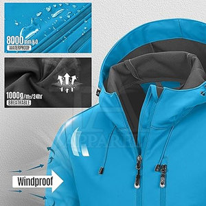 แจ็กเก็ตมีปลอกนิ่มแขนยาวสำหรับผู้ชายสีพื้นและไซส์พิเศษบริการ OEM - Product Image 4