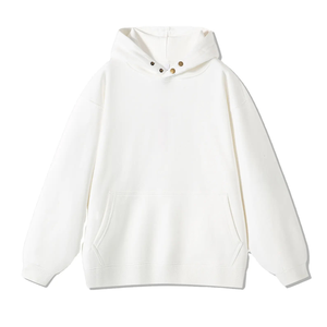 Sweat-shirts à capuche surdimensionnés en polaire d'hiver personnalisés en gros, 4XL unisexe, 380 g/m², matière personnalisée, poche, anti-rétrécissement, fermeture à boutons, sans cordon - Product Image 6