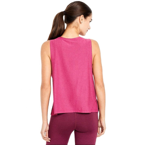 เสื้อกล้ามทรงหลวมของผู้หญิงเสื้อแขนกุดแห้งเร็วเสื้อ100% โพลีเอสเตอร์ระบายอากาศได้ดีชุดออกกำลังกายและโยคะ - Product Image 2