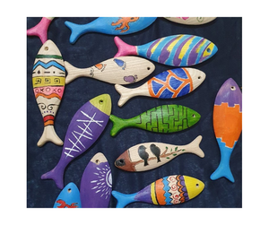 Oferta Especial: Peces de Madera Hechos en Vietnam, Coloridos, de Alta Calidad, Varias Opciones de Tamaño, Hermosos Peces de Madera, Venta al por Mayor - Product Image 1