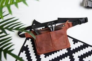 Coiffeurs ciseaux pochette styliste ciseaux de coiffeur cuir taille sac à outils Salon de coiffure sac à outils étui ceinture LBB-0012 - Product Image 6