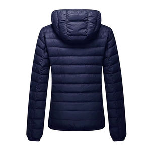 Women's Polyester Puffer Jacket Winter Coat Zipper Closure <b>Long</b> <b>Sleeve</b> Warm Casual Outerwear Lightweight Quilted Jacket - Product Image 4