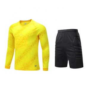 Hot Selling Quality Orange Plus Size 100% Polyester Soccer Wear Long Sleeve Football Goalkeeper Uniform Short Pant - Product Image 5