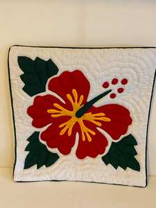 Hand Embroidered Hawaiian <b>Quilts</b> Red Luxurious Stitched Bed Throws Handwoven Blankets with Intricate Embroidery Wholesale - Product Image 5
