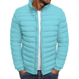Abrigo informal de invierno 2025 para hombre, chaqueta acolchada de algodón gruesa y cálida con cuello levantado sólido, cierre de cremallera, estilo de calle alta - Product Image 2