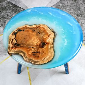 <b>RESIN</b> HANDCRAFT ROUND EPOXY <b>RESIN</b> <b>TABLE</b> <b>FOR</b> DINING ROOM Furniture <b>Wood</b> and <b>Resin</b> River <b>Table</b> <b>for</b> Home Office - Product Image 4