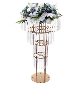 โต๊ะดอกไม้ทำจากคริสตัลทำจากโลหะอุปกรณ์ตกแต่งโต๊ะงานแต่งงานแจกันดอกไม้ชิ้นกลางโต๊ะสำหรับงานเลี้ยงงานแต่งงาน - Product Image 6