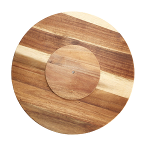 Vente chaude Bois Naturel Lazy Susan Décoration Bois Fête De Mariage Utilisation Acacia Bois Lazy Susan look de luxe - Product Image 2