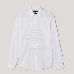 Camisa de vestir cómoda Camisa de vestir de tamaño personalizado transpirable En stock Hecho en camisa de vestir de poliéster de algodón - Product Image 1